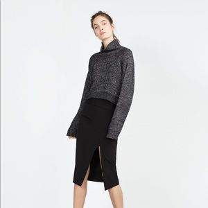 Zara Skirts - Zara Asymmetrical Slit Front Pencil Tube Skirt Zara Skirts - Zara Asymmetrical Slit Front Pencil Tube Skirt